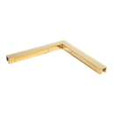 Stabilisering forb. glas-glas 90°, messing guldpoleret