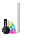 GUARDIAN OF THE UNIVERSE midpost top closed 58x58mm H=1100mm glass 10.76mm, aluminum RAL struct.