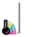 GUARDIAN OF THE UNIVERSE midpost top handrail 58x58mm H=1100mm glass 10.76mm, alum. RAL shiny