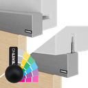 INFINITYSLIDE 69kg Set wall/ceiling mounting wood 2-panels including dampers L=4mtr, aluminum RAL matt