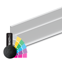 INFINITYSLIDE 69kg covercap backside for running rail (ceiling), glass/wood L=4mtr, aluminum RAL matt