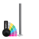 GUARDIAN OF THE UNIVERSE cornerpost top closed 58x58mm H=1100mm glass 10.76mm, aluminum RAL matt