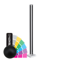 GUARDIAN OF THE UNIVERSE cornerpost top open 58x58mm H=1100mm glass 10.76mm, aluminum RAL matt