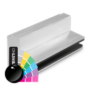 AIRFORCE L=3500mm for glass 17.52/21.52mm, aluminum RAL shiny