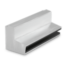 AIRFORCE L=5000 mm för glas 17,52/21,52 mm, aluminium naturanodiserad