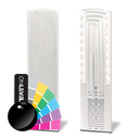 TURBOFLEX TL-6621 Endelokk høyre med dekkappe for trappe aluminium RAL blank