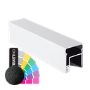 LAZORTRACK complete set 42x48mm glass mounting, glass 20-21.5mm L=2.5mtr aluminum RAL struct.