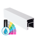 LAZORTRACK komplet sæt 42x48mm glas montering, glas 20-21.5mm L=5m aluminium RAL ARMOR, pulverlakeret overfladebeskyttelse