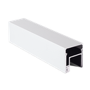 LAZORTRACK complete set 42x48mm glass mounting, glass 12-13.5mm L=10mtr aluminum mill finish