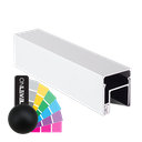 LAZORTRACK complete set 42x48mm glass mounting, glass 20-21.5mm L=10mtr aluminum RAL matt
