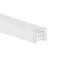 LAZORTRACK glass handrail 40x30x1mm L=5mtr, AISI 316 satined