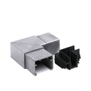 LAZORTRACK 90° outside corner 40x30x1mm AISI 316 satined (discontinued product until 30/06/2026 or while stocks last)