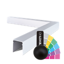 LAZORTRACK outside corner 90° 42x48mm, aluminum RAL matt