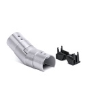 LAZORTRACK corner connect. Ø42.4x1.5mm adjustable up AISI 316 satined