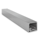 LAZORTRACK wall handrail 42x34mm L=2500mm, aluminum mill finish