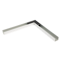 LAZORTRACK wall handrail 42x34mm inside corner 90°, aluminum mill finish