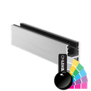 KAZIWALL top profile glass 16.76/17.52mm L=2500mm, aluminum RAL shiny