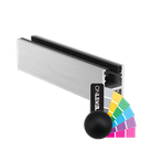 KAZIWALL top profile glass 16.76/17.52mm L=5000mm, aluminum RAL matt