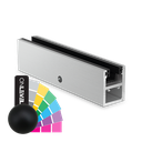 KAZIWALL side profile glass 20.76/21.52mm L=5000mm, aluminum RAL matt