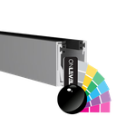 KAZIWALL top profile 2-piece glass 16.76/17.52mm L=5000mm, aluminum RAL shiny