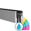 KAZIWALL top profil 2-dele glas 16.76/17.52mm L=5000mm, aluminium ARMOR RAL