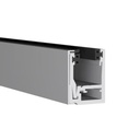 KAZIWALL top profil 2-dele glas 20.76/21.52mm L=5000mm, aluminium rå overfl.