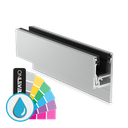 KAZIWALL side profile 2-piece glass 20.76/21.52mm L=2500mm, aluminum ARMOR RAL
