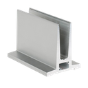 TL-4010 Glass profil L=200mm aluminium natur eloksert