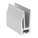TL-5010 Glass profil L=200mm aluminium natur eloksert